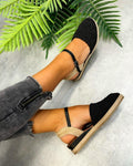 Ženske espadrile C209 - CRNA