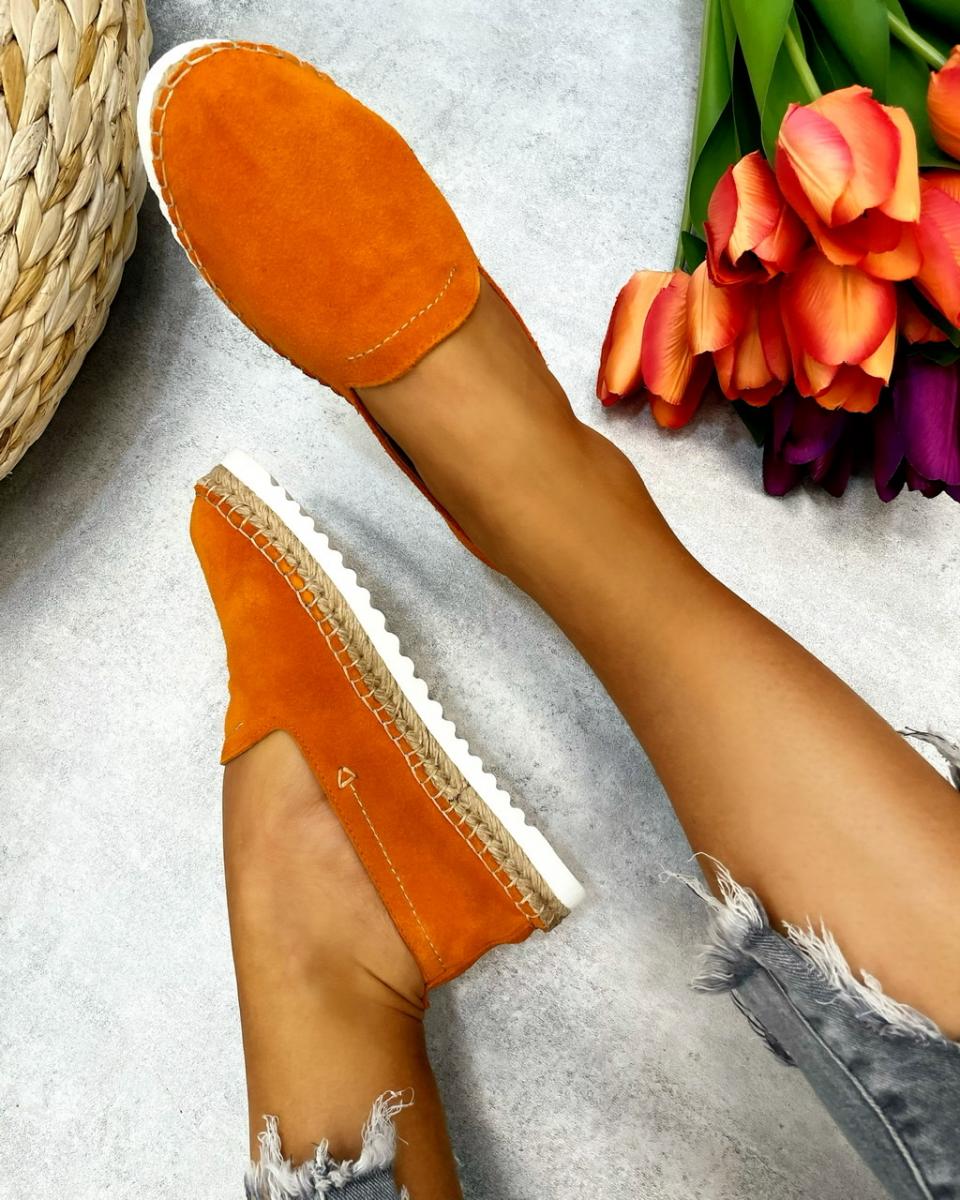 Kožne espadrile C246 - NARANDŽASTA