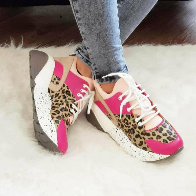 PATIKE SA SPORTSKIM ĐONOM - ROZE - BEŽ - LEOPARD
