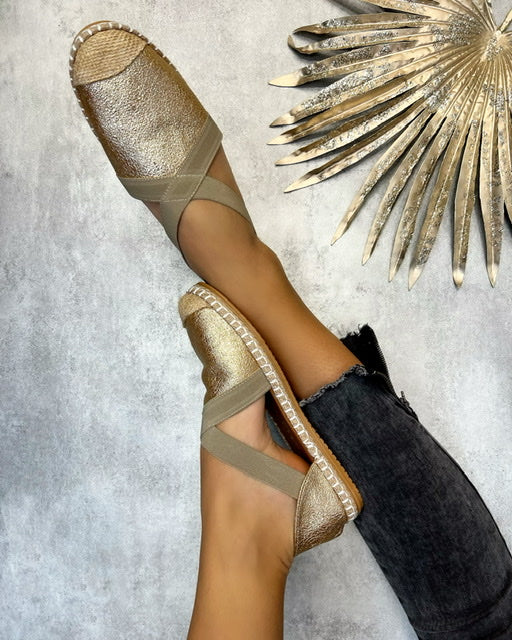 Ženske espadrile C352 - ZLATNA