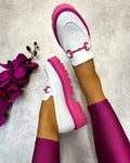 Kožne mokasine C435 - PINK