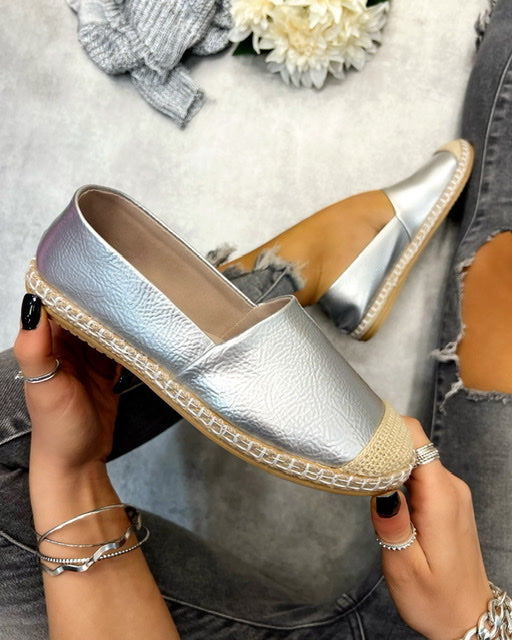 Ženske espadrile C519 - SREBRNA