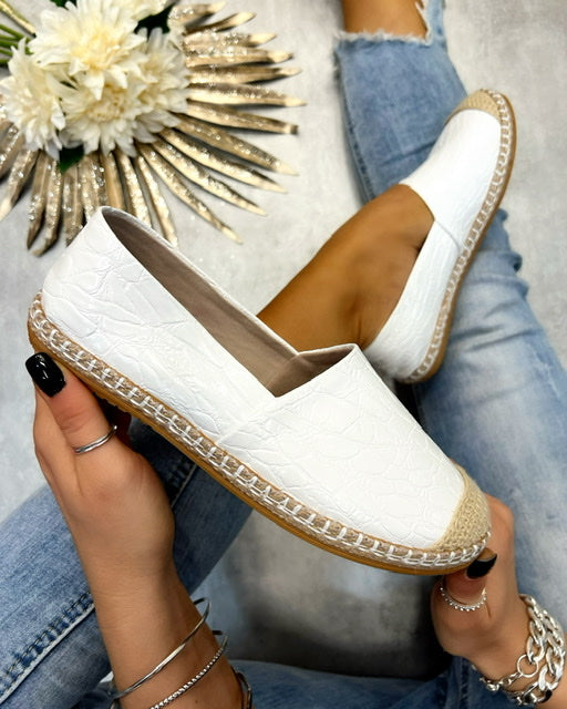Ženske espadrile C520 - BELA