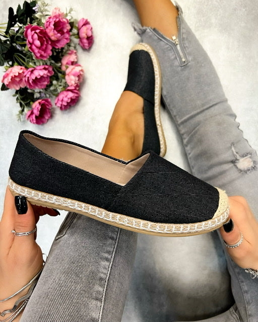 Ženske espadrile C521 - CRNA