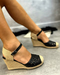 Ženske espadrile C722 - CRNA