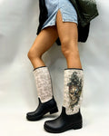 Ženske gumene čizme D001 - BEŽ