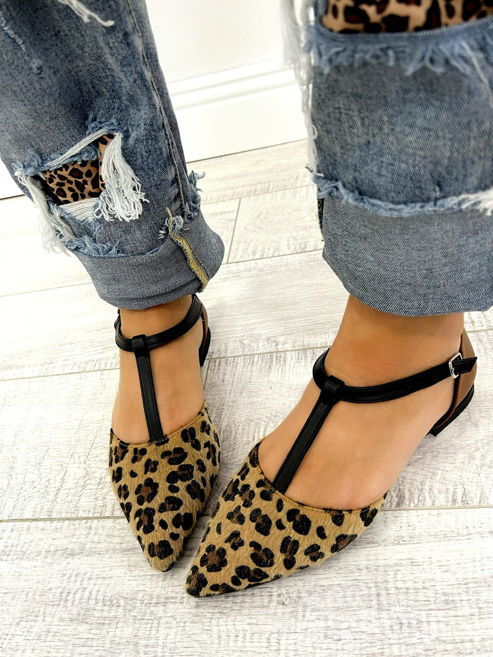 Baletanke D593 - SA KAIŠEM - LEOPARD - SMEĐA