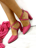 Ženske sandale D605 - SA UKRŠTENIM KAIŠEVIMA - PINK