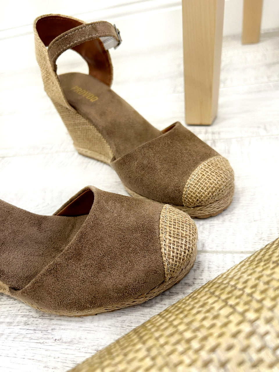 Ženske espadrile D702 - NA KOPČANJE - BEŽ