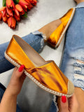 Ženske espadrile D822 - METALIK SA JUTOM - NARANDŽASTA