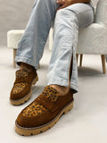 Kožne cipele E631 - LEOPARD - SMEĐA