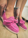 Ženske mokasine E933 - RUPIČASTE - SA MAŠNOM - PINK