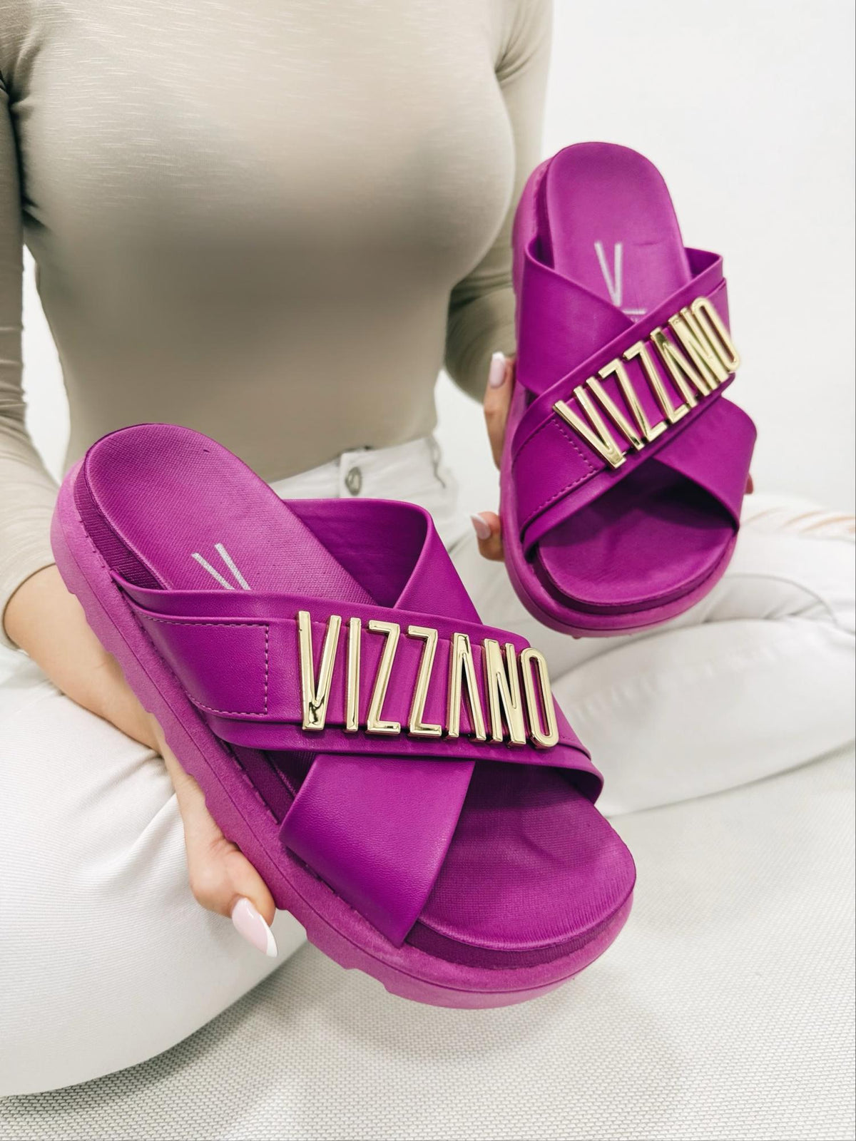 Ženske papuče F101 - VIZZANO - CIKLAMA