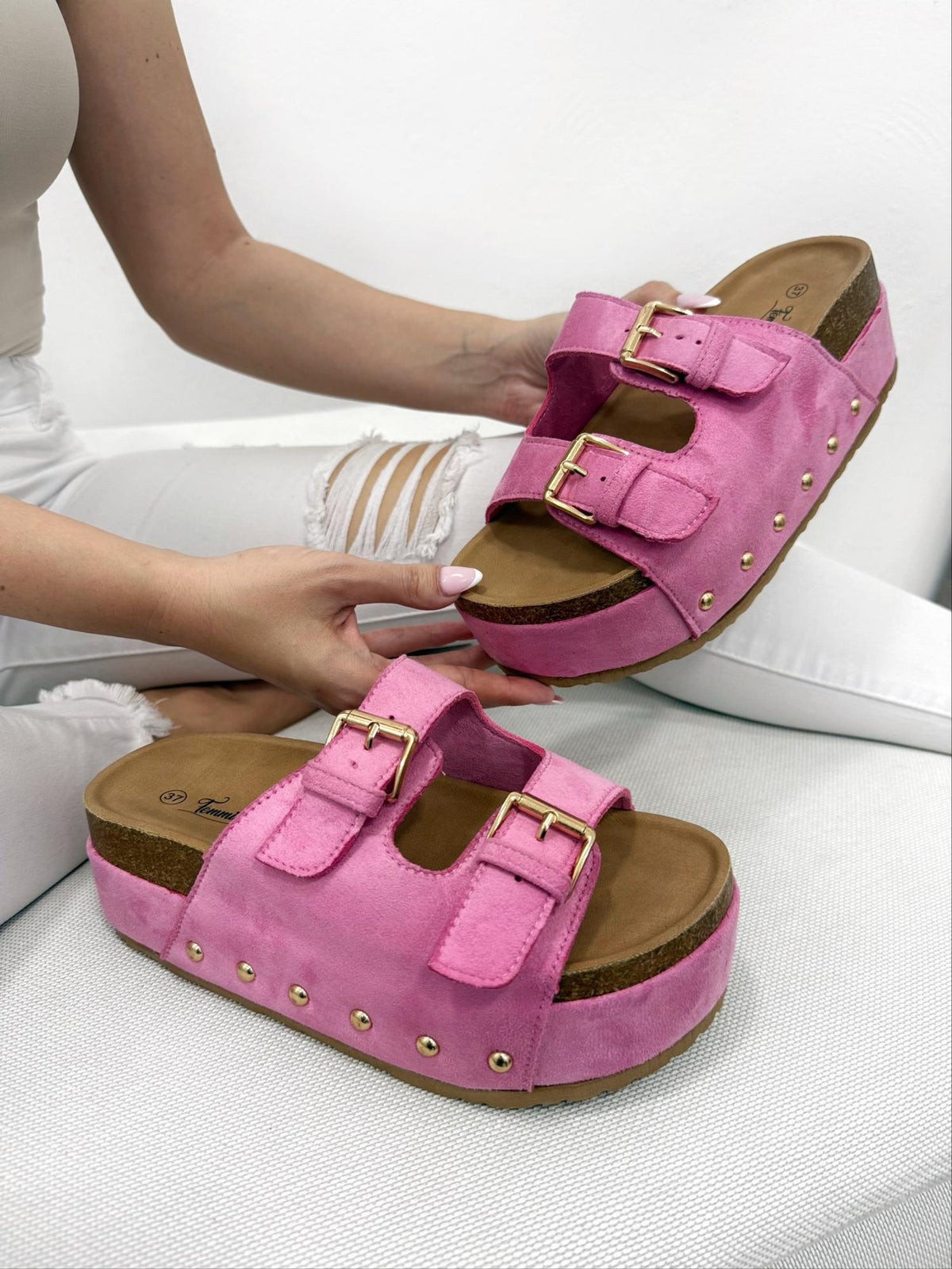 Ženske papuče F141 - PINK