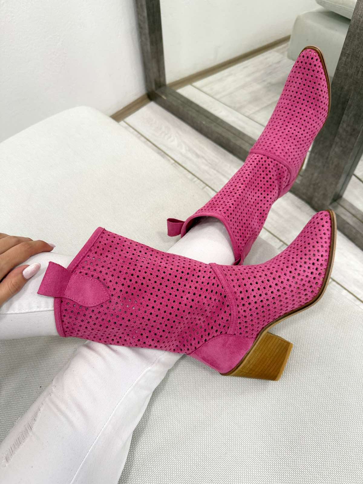 Letnje čizme F187 - RUPIČASTE - PINK