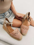 Ženske espadrile F194 - SA VEZOM - ROZA