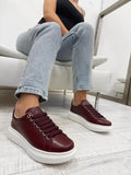 Kožne patike F234 - BORDO
