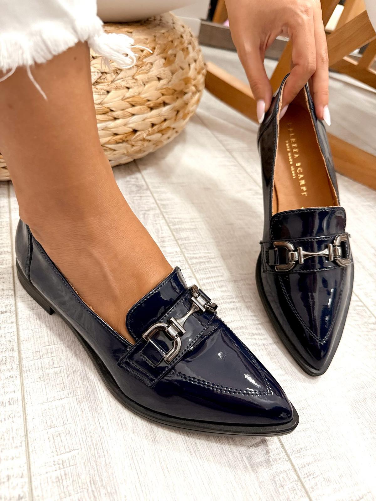 Kožne mokasine F331 - BELEZZA SCARPE - TEGET