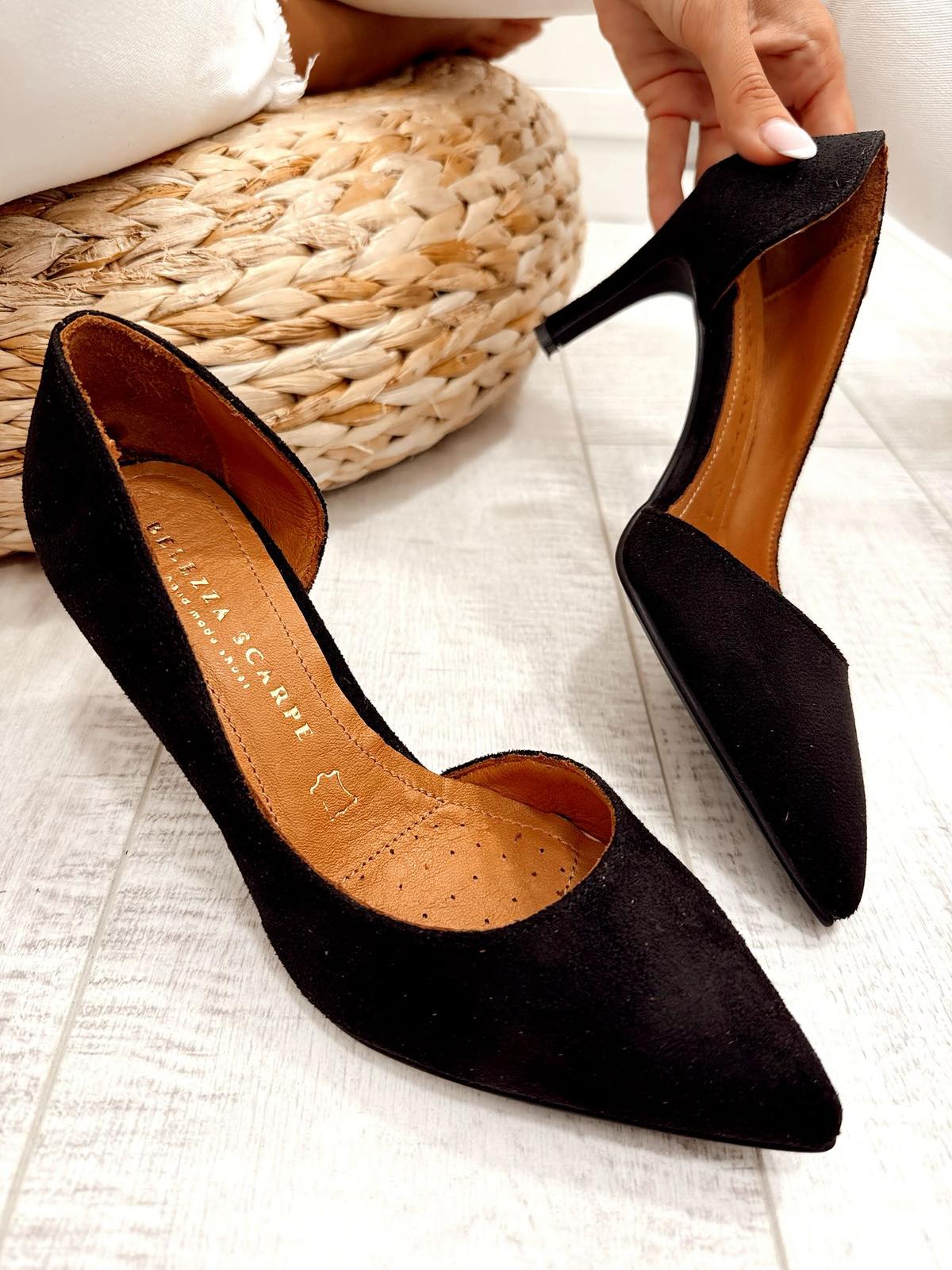 Kožne štikle F335 - BELEZZA SCARPE - CRNA