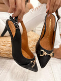 Kožne sandale F338 - BELEZZA SCARPE - CRNA