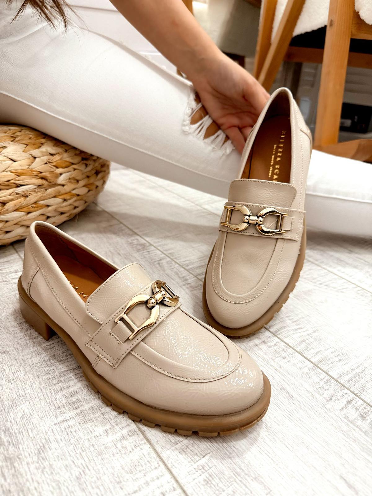 Kožne cipele F439 - BELEZZA SCARPE - BEŽ