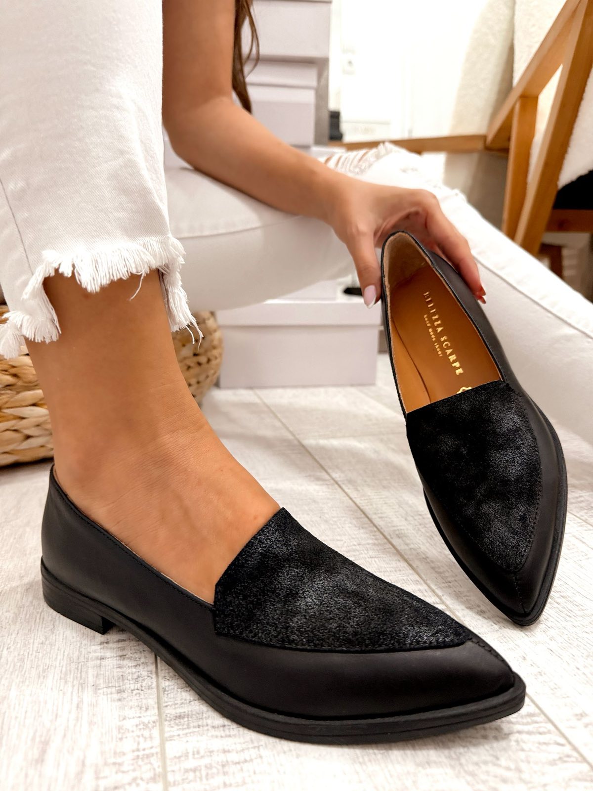 Kožne cipele F440 - BELEZZA SCARPE - CRNA