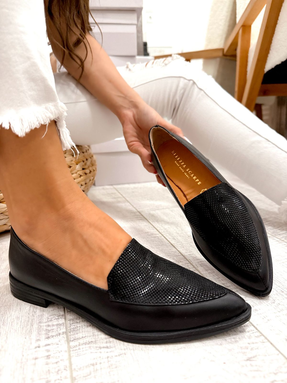 Kožne cipele F440 - BELEZZA SCARPE - CRNA