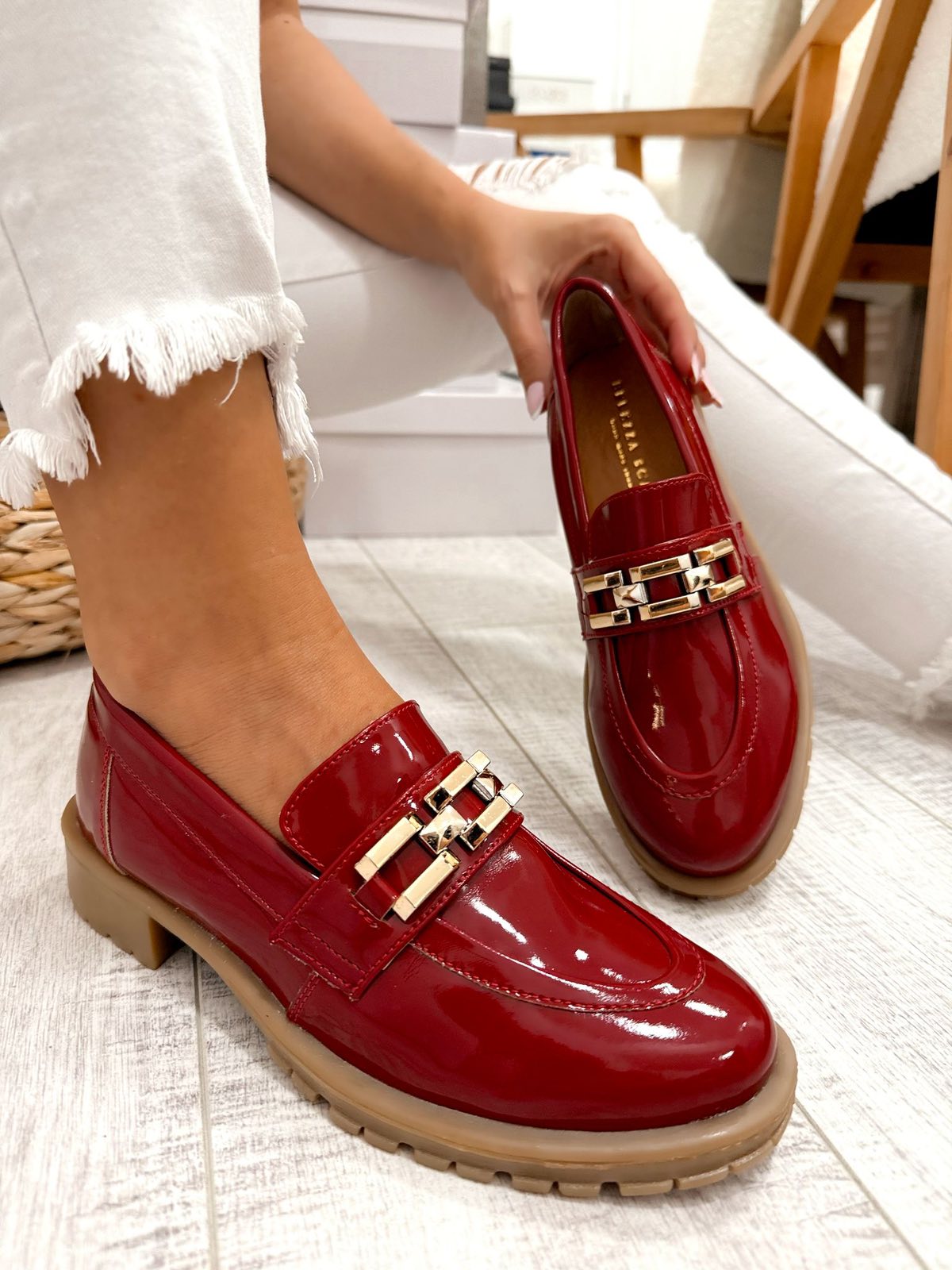 Kožne cipele F442 - BELEZZA SCARPE - CRVENA