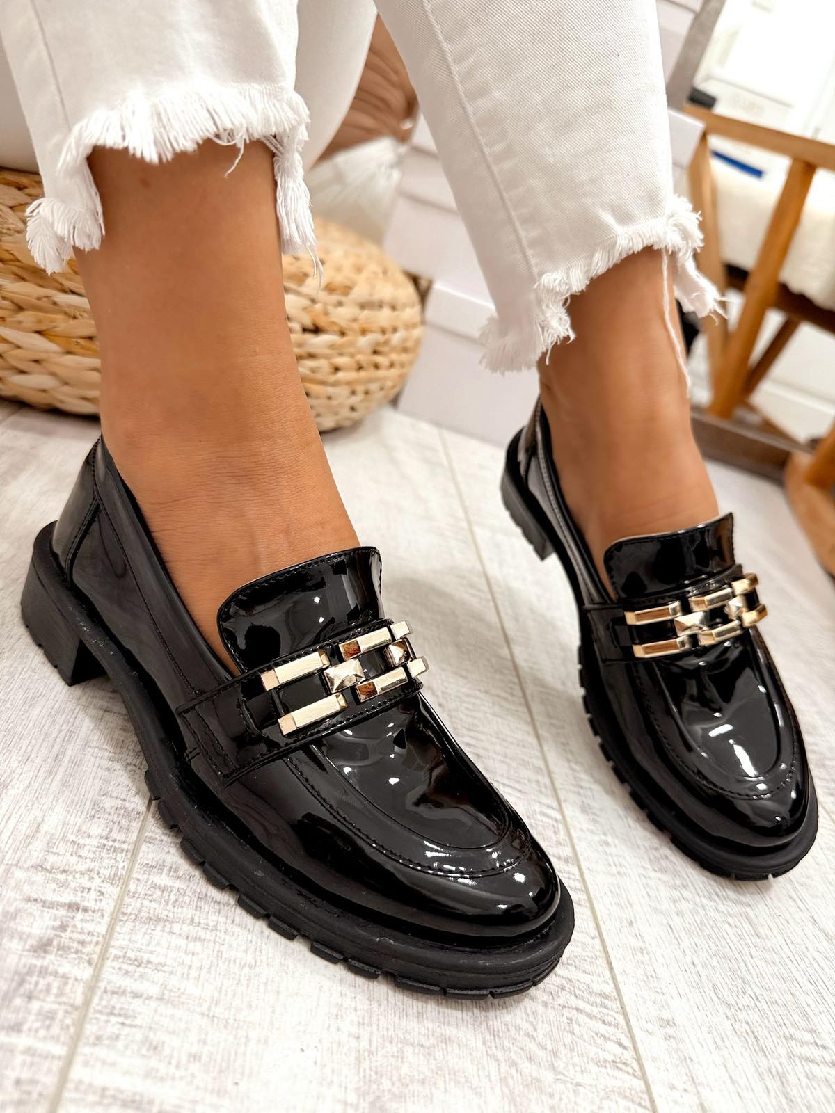 Kožne cipele F442 - BELEZZA SCARPE - CRNA
