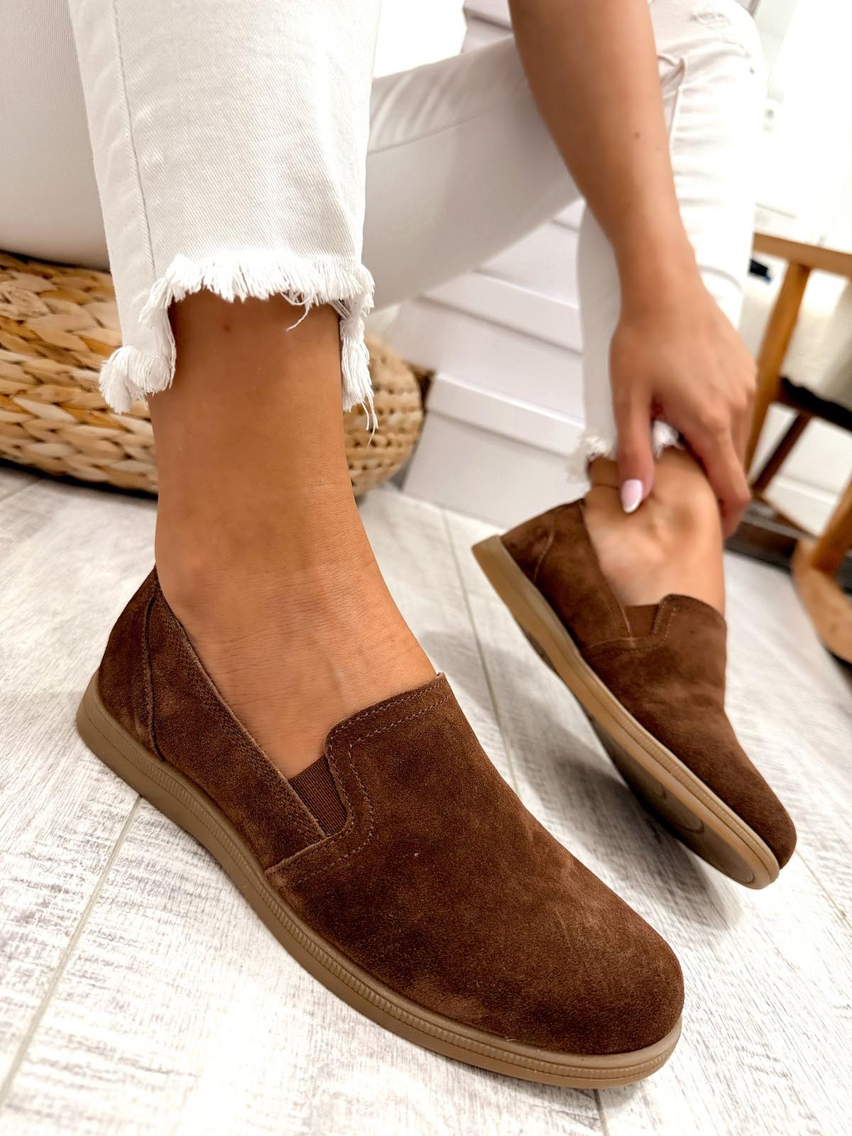 Kožne cipele F443 - BELEZZA SCARPE - KAMEL