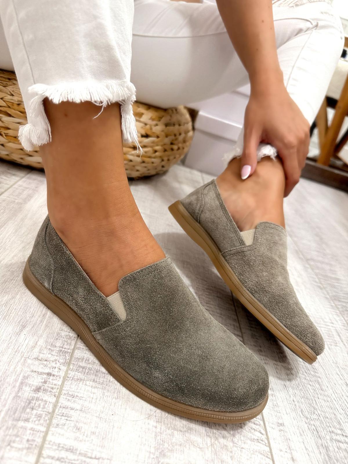 Kožne cipele F443 - BELEZZA SCARPE - SIVA