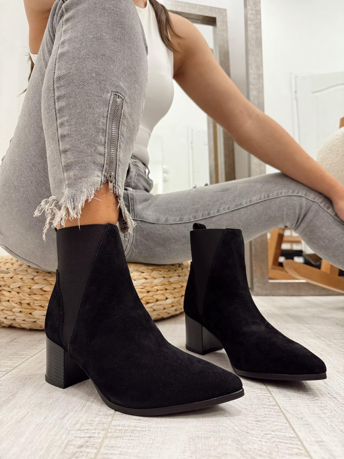 Kožne polučizme F590 - BELEZZA SCARPE - CRNA