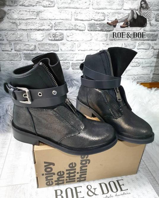 ** KOŽNE POLUČIZME SA RAJFEŠLUSOM I NEOPRENOM - CRNE