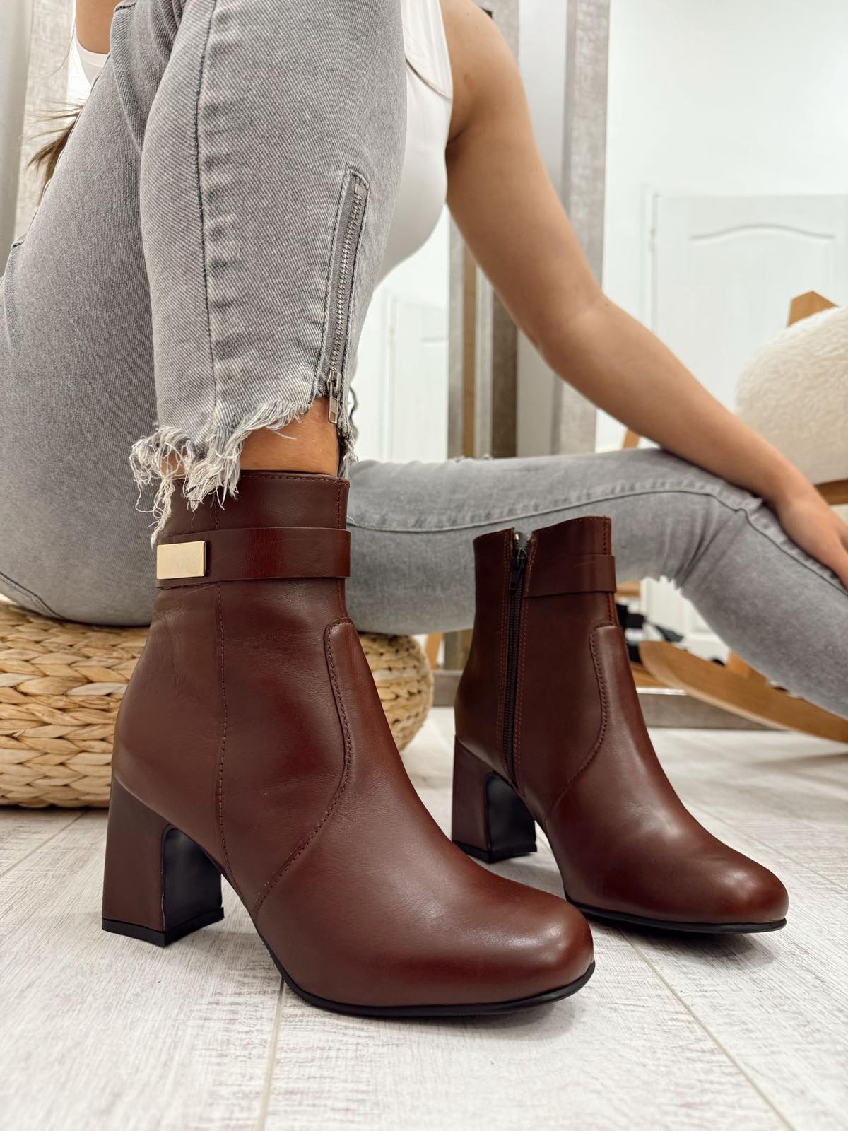 Kožne polučizme F592 - BELEZZA SCARPE - KAMEL