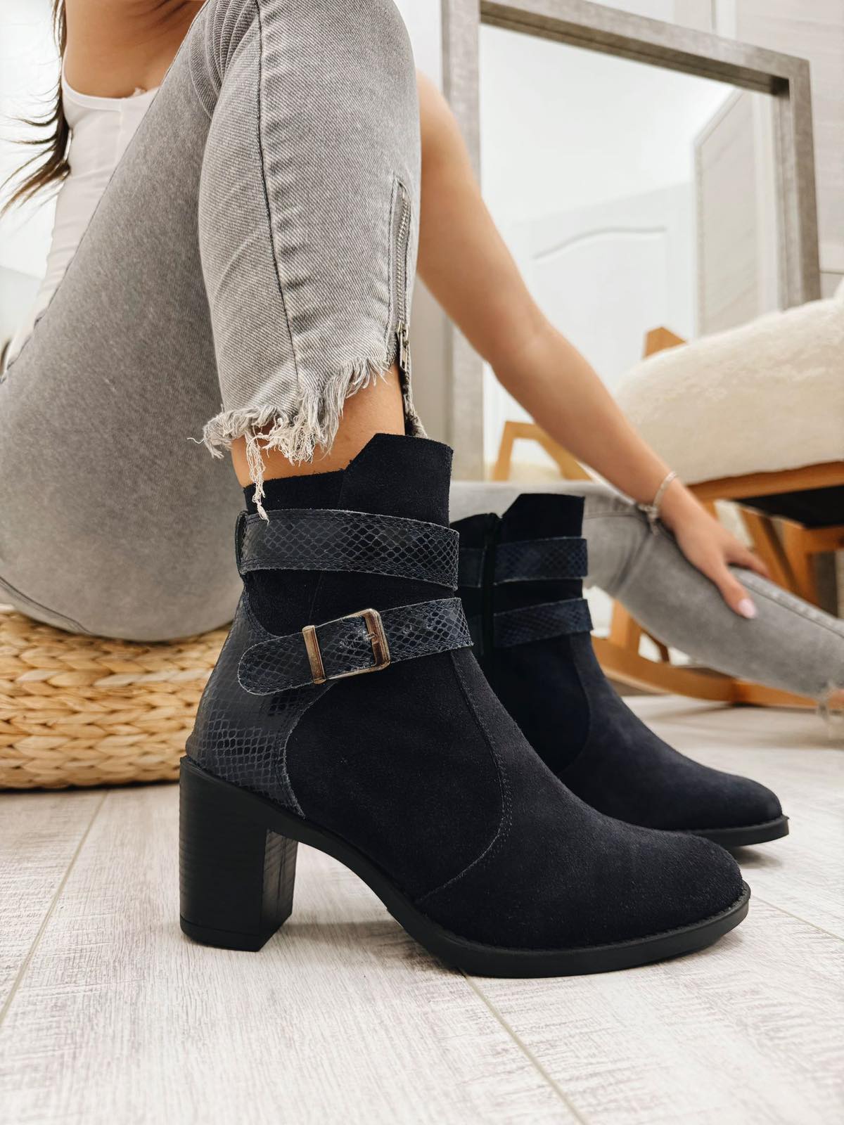 Kožne polučizme F593 - BELEZZA SCARPE - KROKO - TEGET