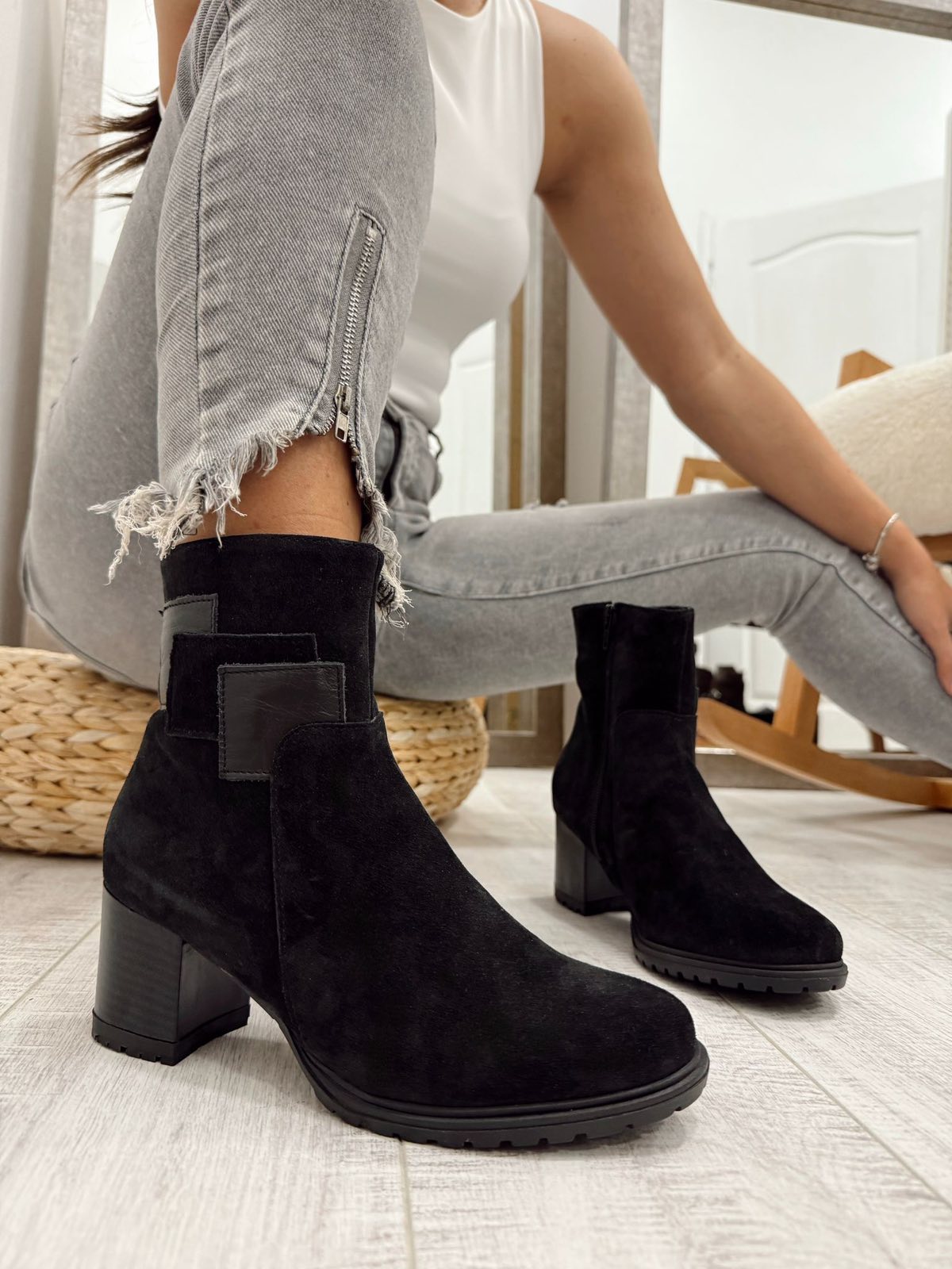 Kožne polučizme F594 - BELEZZA SCARPE - CRNA