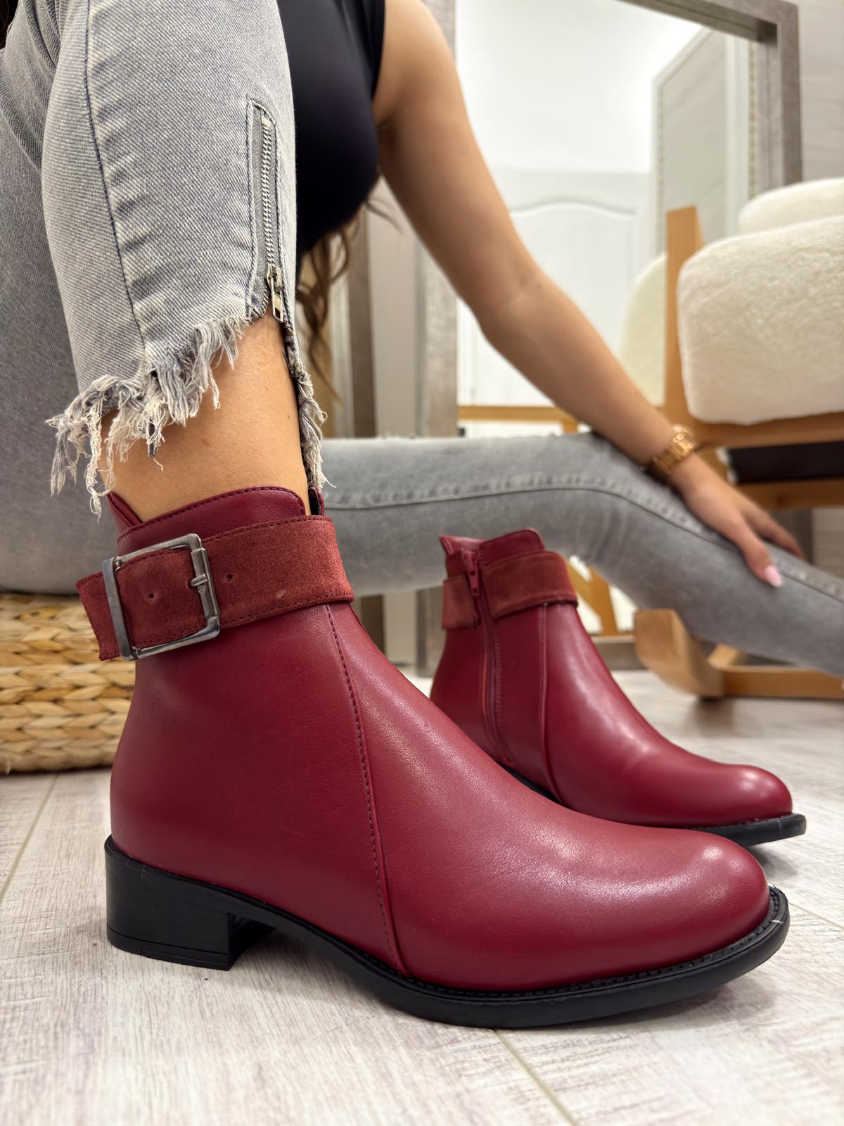 Kožne polučizme F607 - BELEZZA SCARPE - BORDO