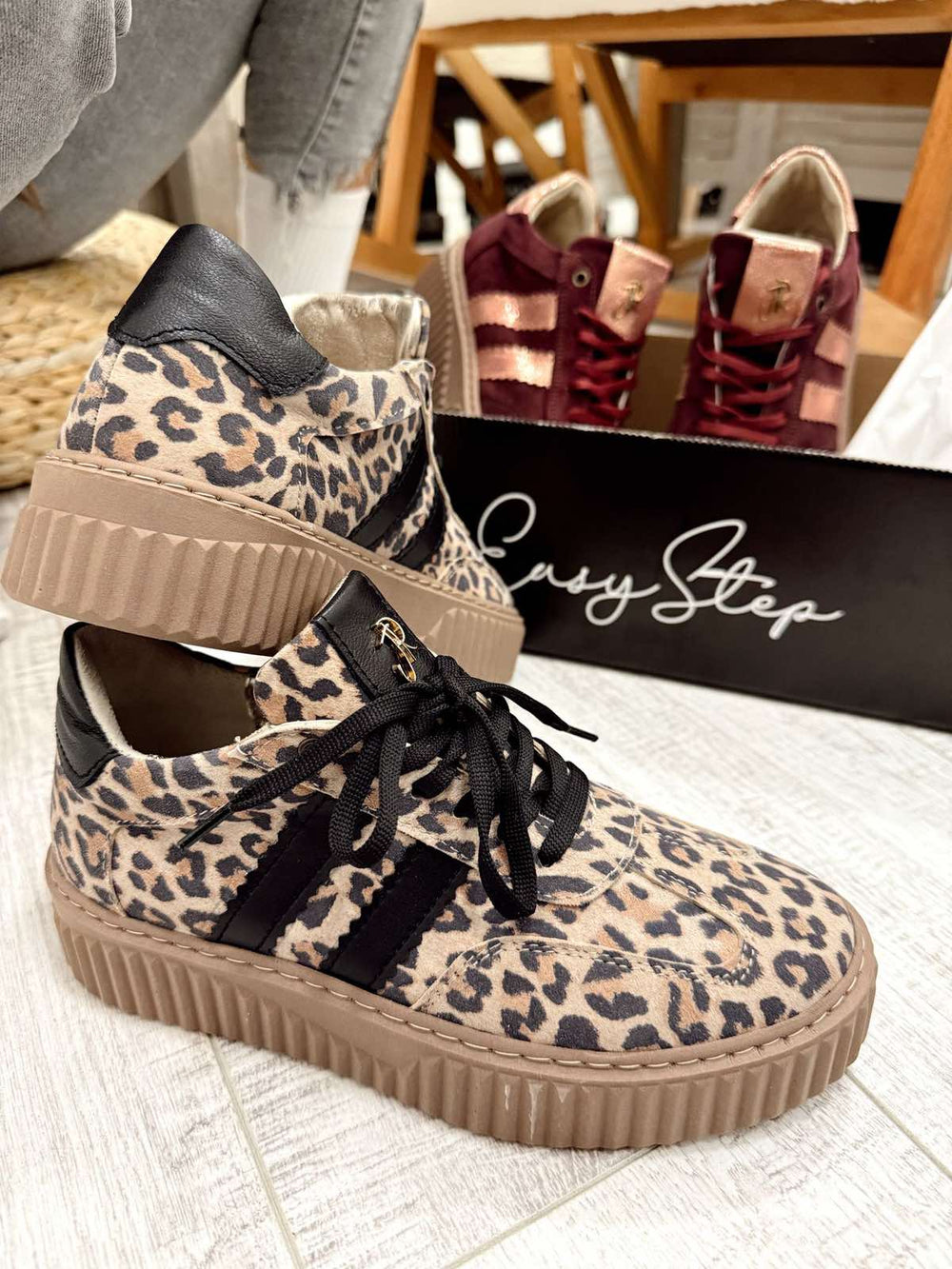 Kožne patike F650 - CRNA - LEOPARD