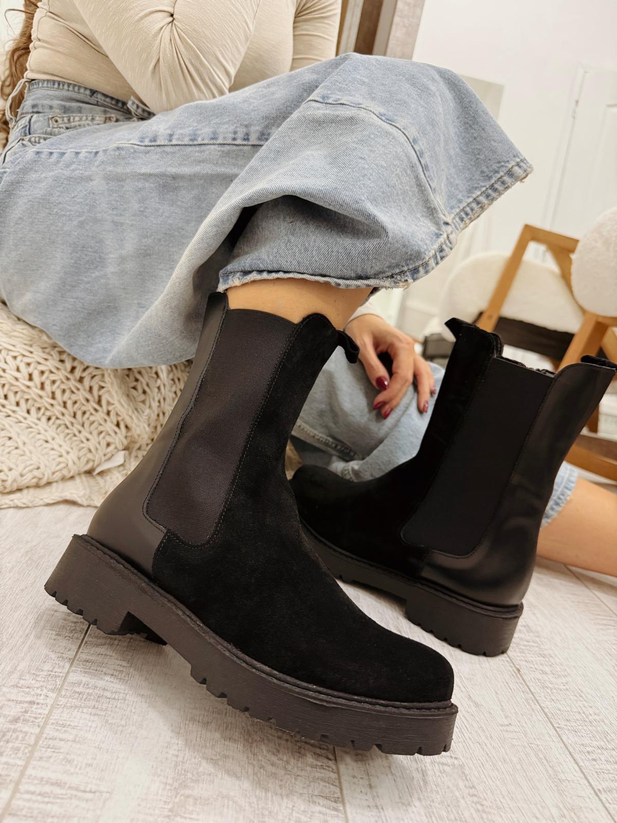 Kožne polučizme F609 - BELEZZA SCARPE - CRNA