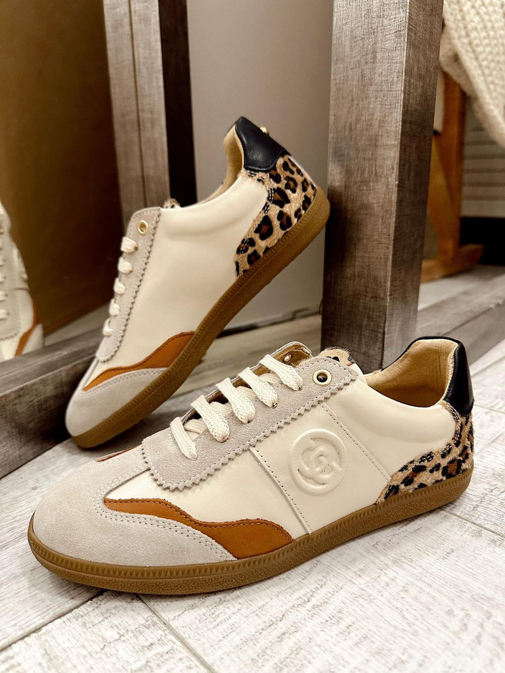 Kožne patike F769 - NIMED ANATOMSKE - LEOPARD - KAMEL - CRNA - BEŽ