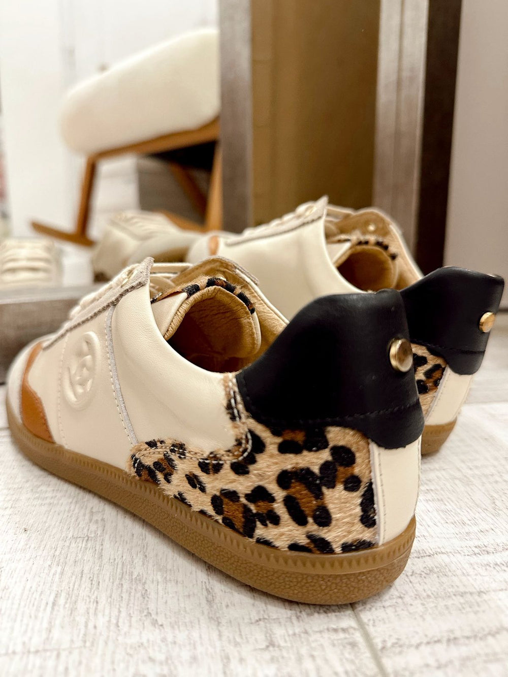 Kožne patike F769 - NIMED ANATOMSKE - LEOPARD - KAMEL - CRNA - BEŽ