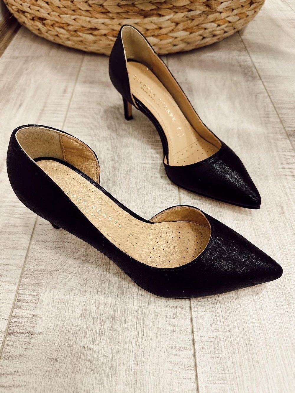 Kožne štikle F335 - BELEZZA SCARPE - CRNA