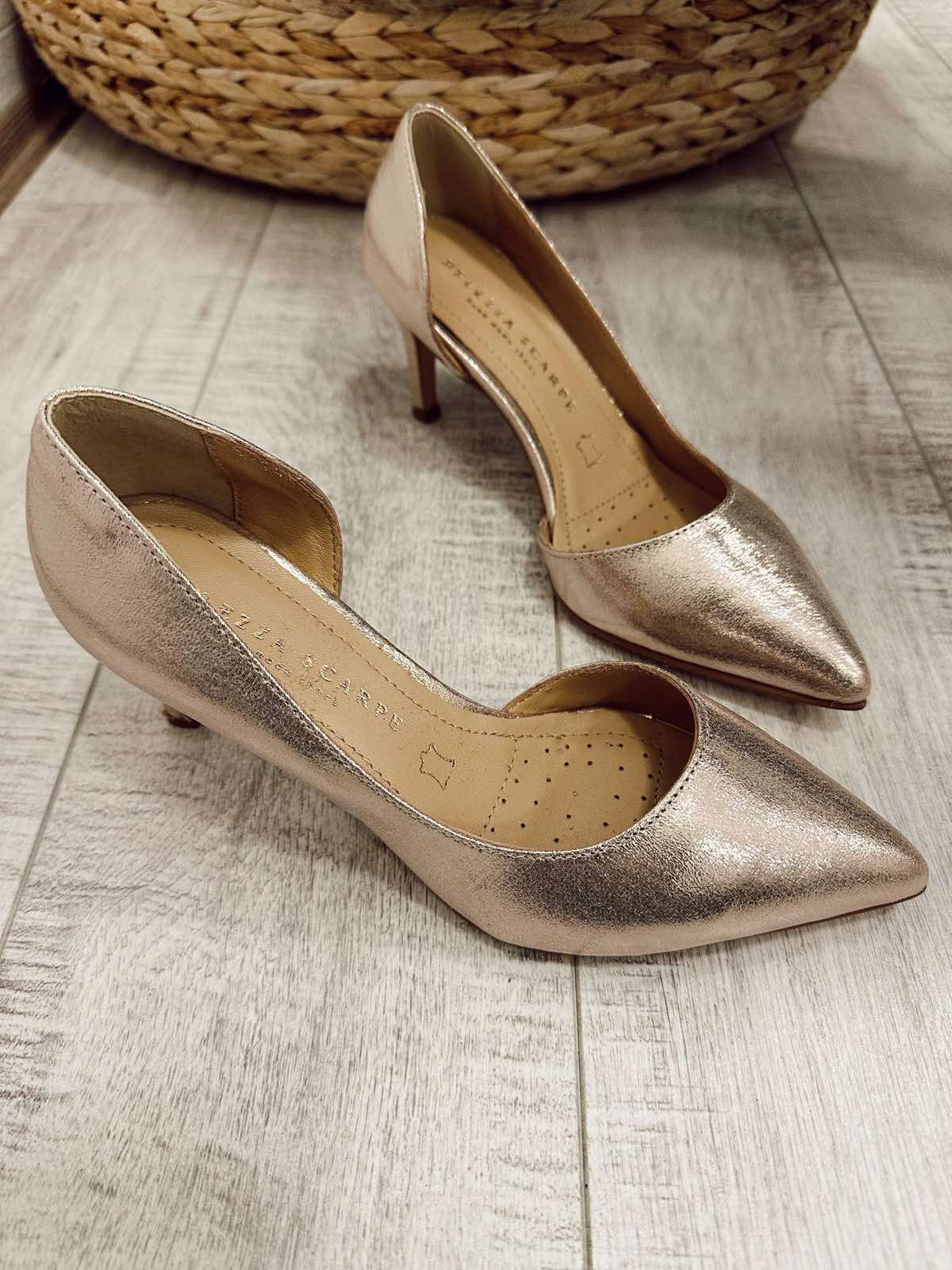 Kožne štikle F335 - BELEZZA SCARPE - ZLATNA