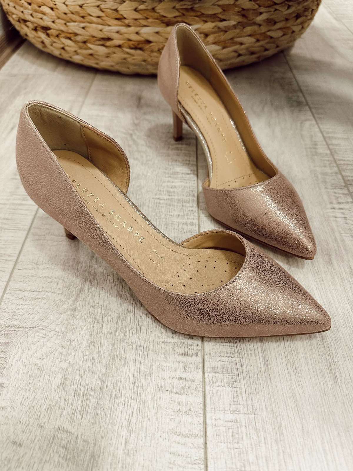 Kožne štikle F335 - BELEZZA SCARPE - BRONZANA