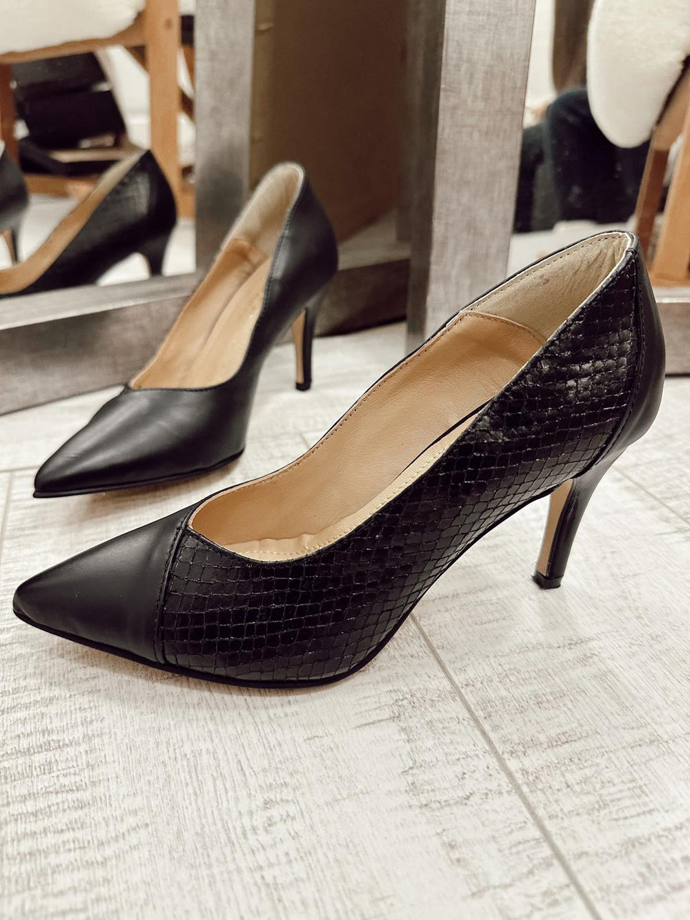 Kožne štikle F955 - BELEZZA SCARPE - CRNA