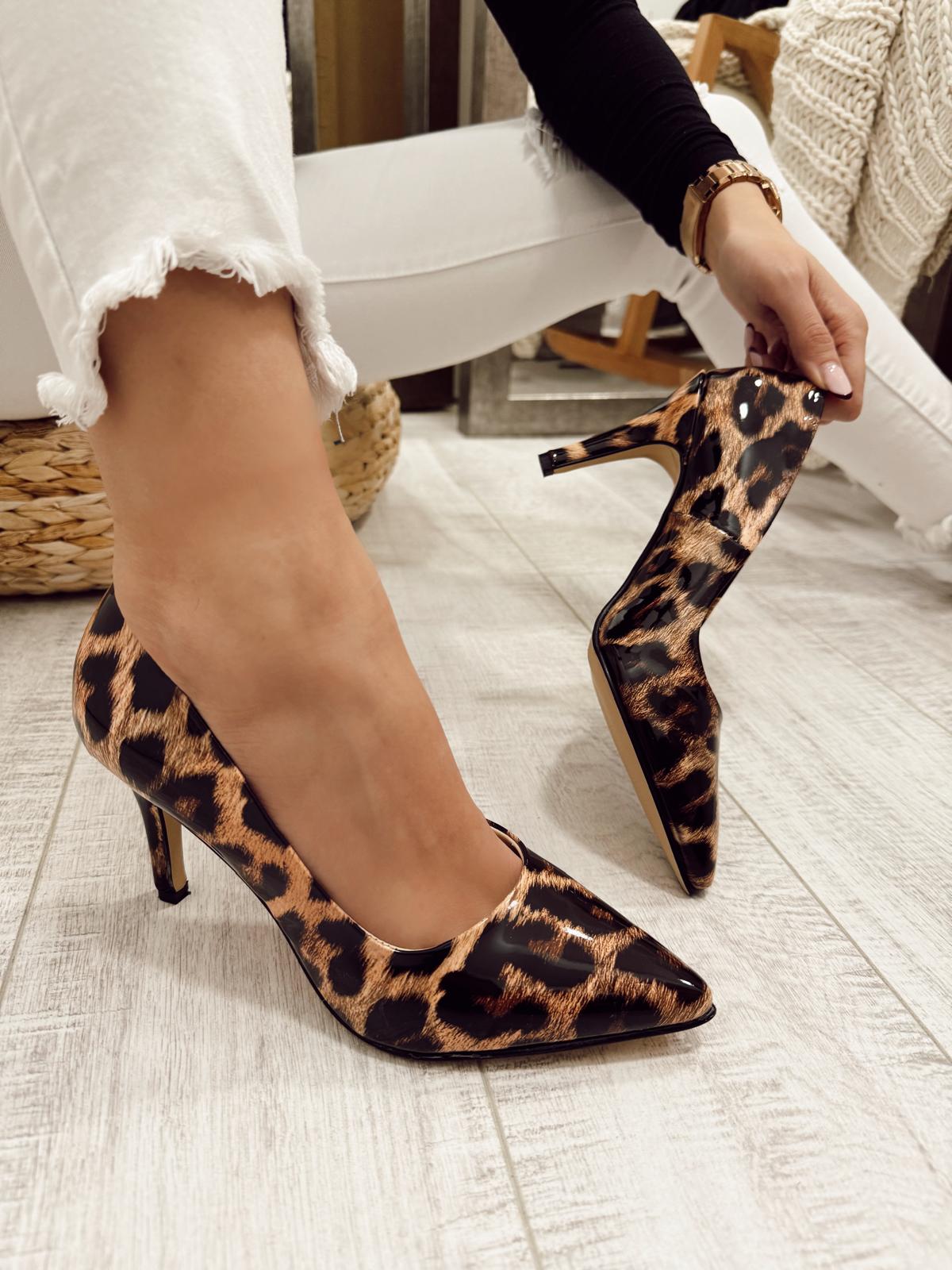 Kožne štikle F584 - BELEZZA SCARPE - LEOPARD