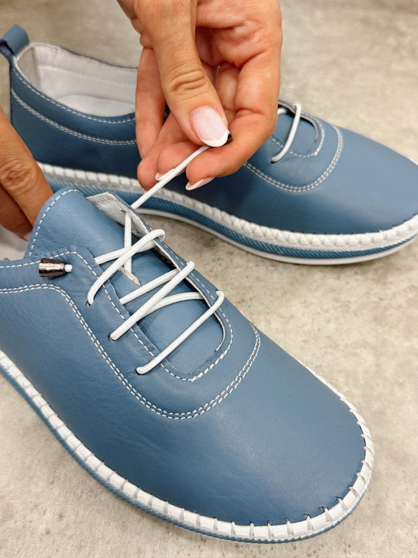 Kožne patike G450 - ATO SHOES - PLAVA