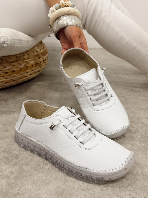 Kožne patike G451 - ATO SHOES - BELA