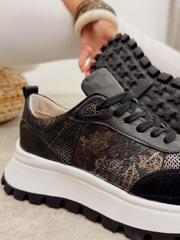 Kožne patike G457 - ATO SHOES - CRNA