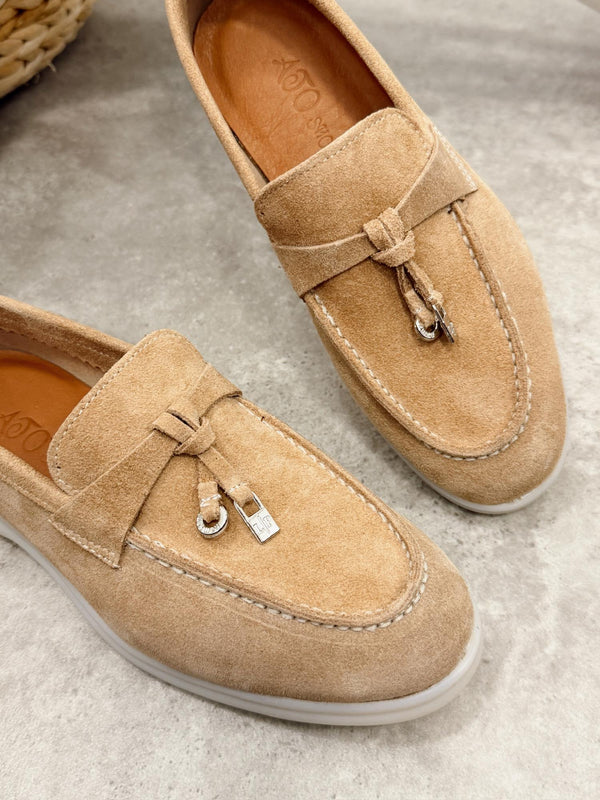 Kožne cipele - mokasine G459 - ATO SHOES - KAMEL